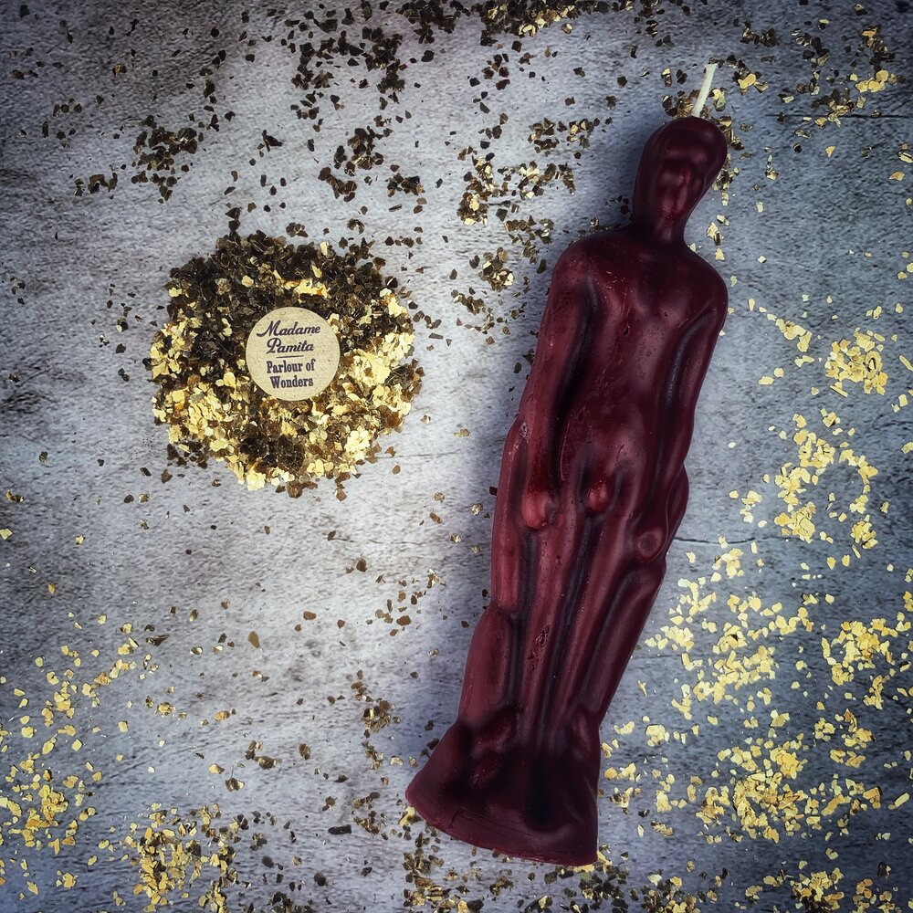 Beeswax Male Figural Spell Candle - Sympathetic Magic & Personal Power by Parlour of Wonders