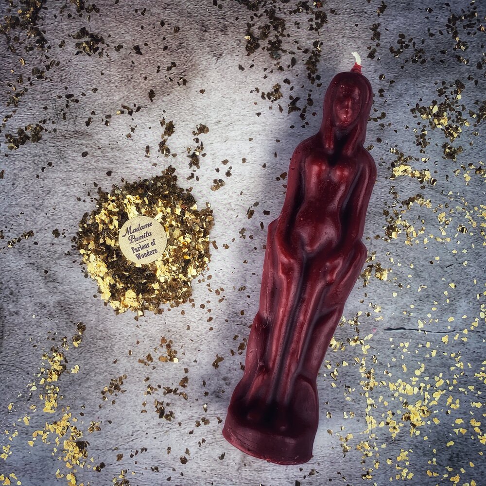 Beeswax Female Figural Spell Candle - Sympathetic Magic & Personal Power by Parlour of Wonders