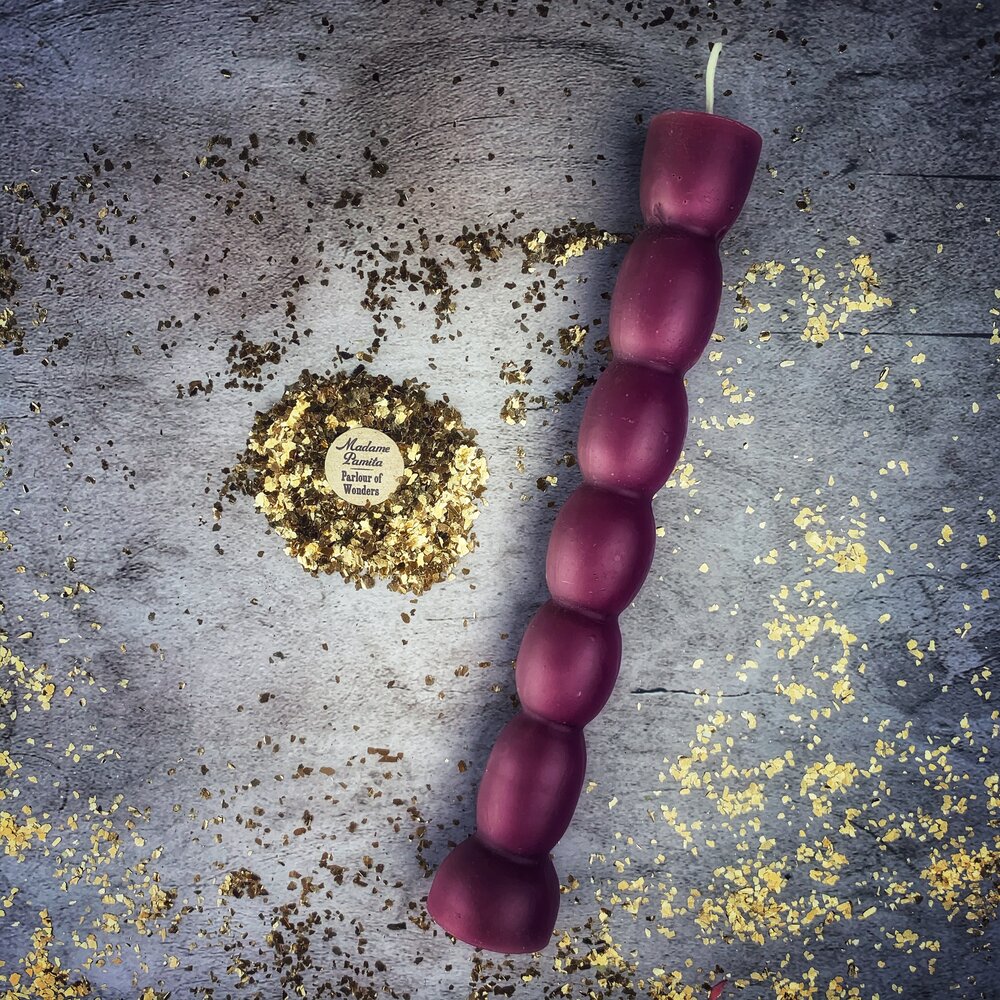 Beeswax Seven Knob Spell Candle - Seven-Day Manifestation Magic by Parlour of Wonders