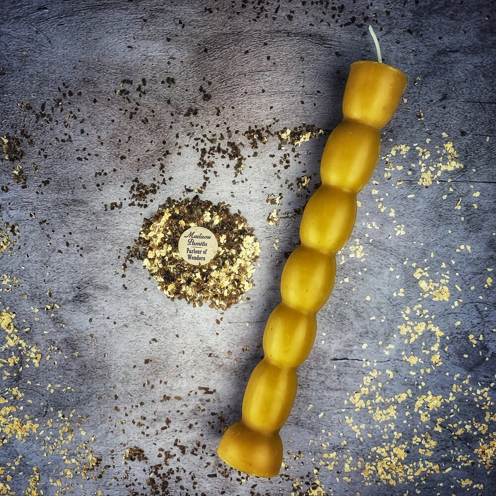 Beeswax Seven Knob Spell Candle - Seven-Day Manifestation Magic by Parlour of Wonders