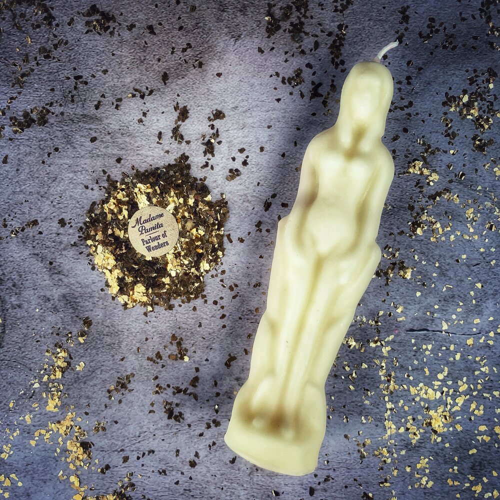 Female Figural Candle Spell Kit - Sympathetic Magic & Personal Power by Parlour of Wonders
