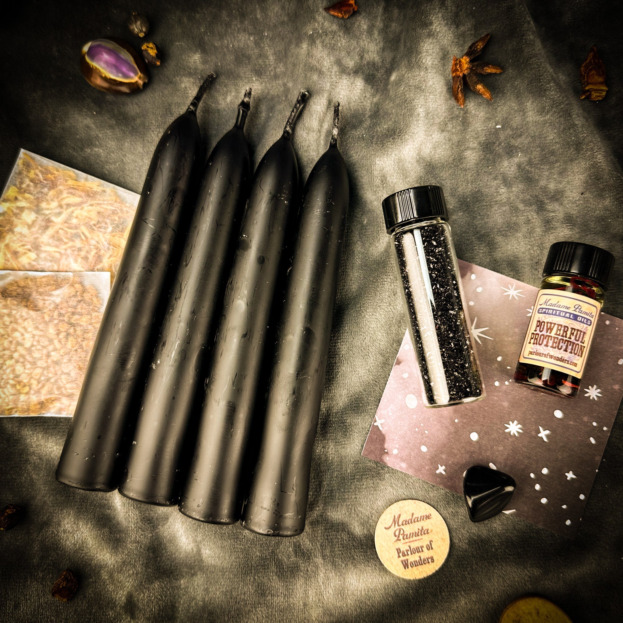 Protection Candle Spell Booster Pack - Add Spiritual Defense to Any Candle Spell Kit by Parlour of Wonders