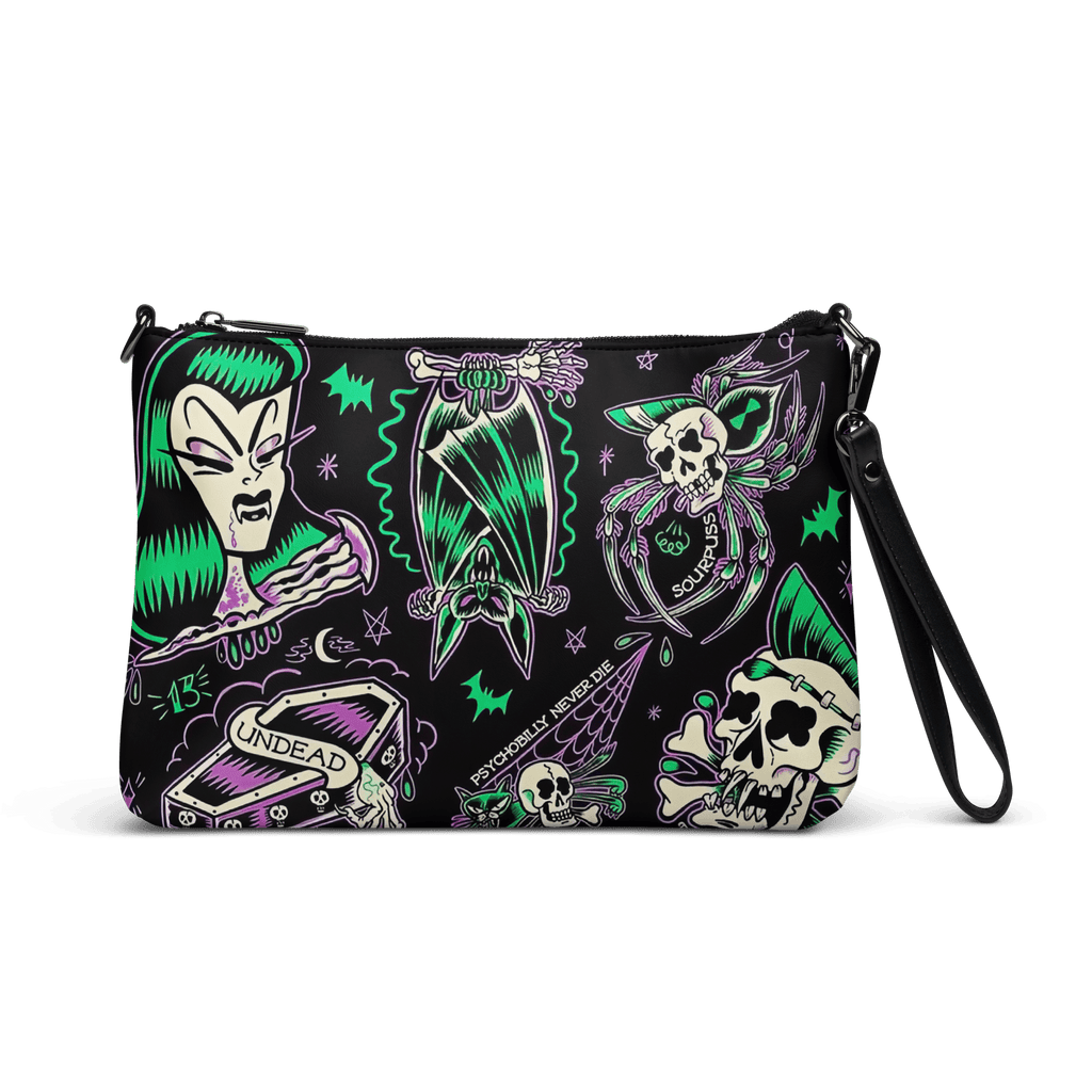 Psychobilly Blast Crossbody Bag by Goth Cloth Co.