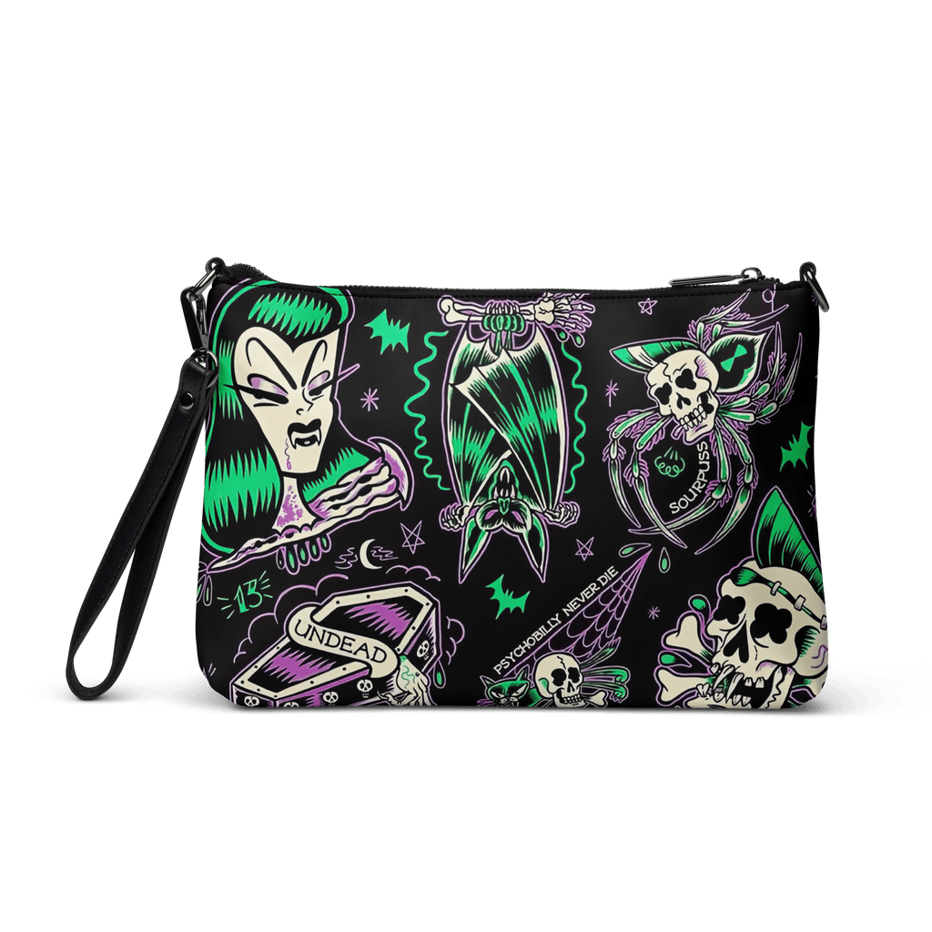 Psychobilly Blast Crossbody Bag by Goth Cloth Co.
