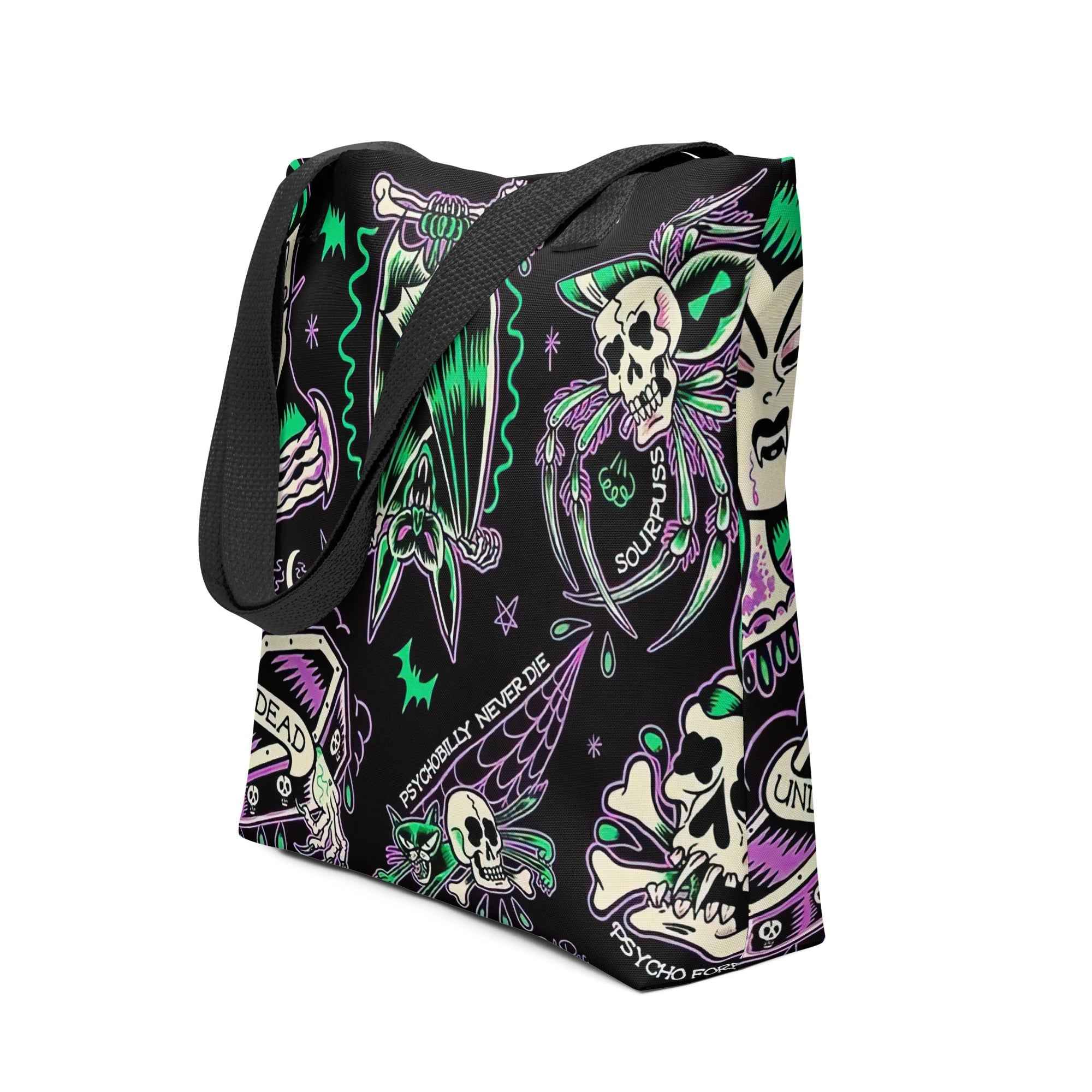 Psychobilly Blast Tote Bag by Goth Cloth Co.