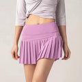 Women 2 In 1 Pleated Skirt Running Shorts Gym Fitness Quick Dry Tennis by Blue Charlie