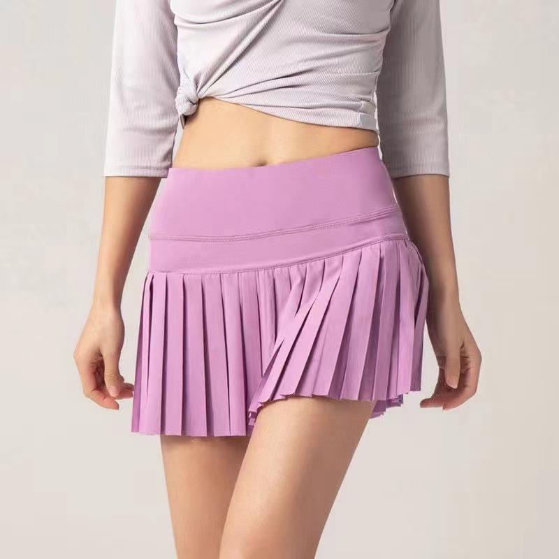 Women 2 In 1 Pleated Skirt Running Shorts Gym Fitness Quick Dry Tennis by Blue Charlie