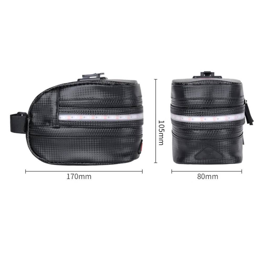 Rear Bike Saddle Bag with LED Light by DailySale