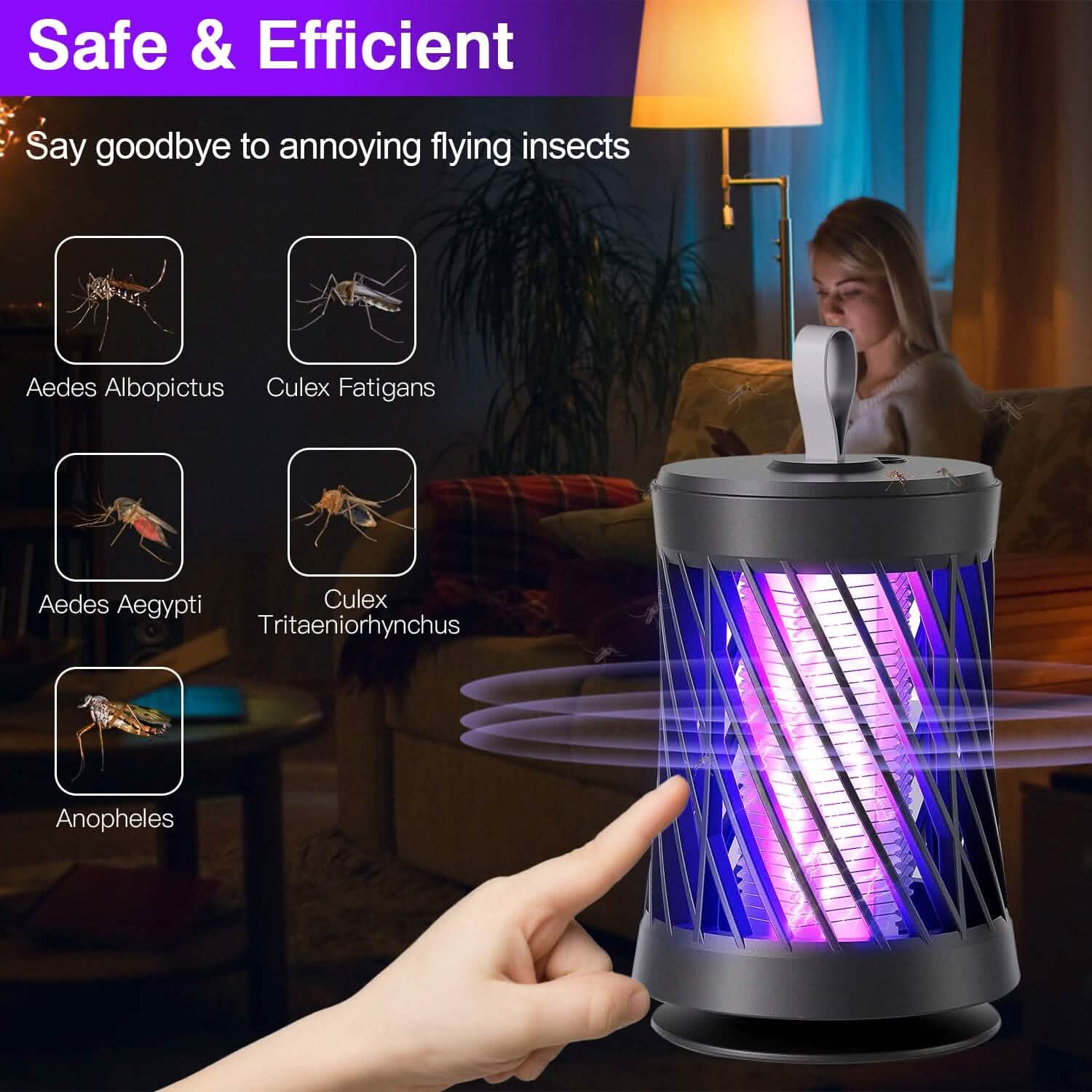 Rechargeable Mosquito Killer Lamp with Night Light by DailySale