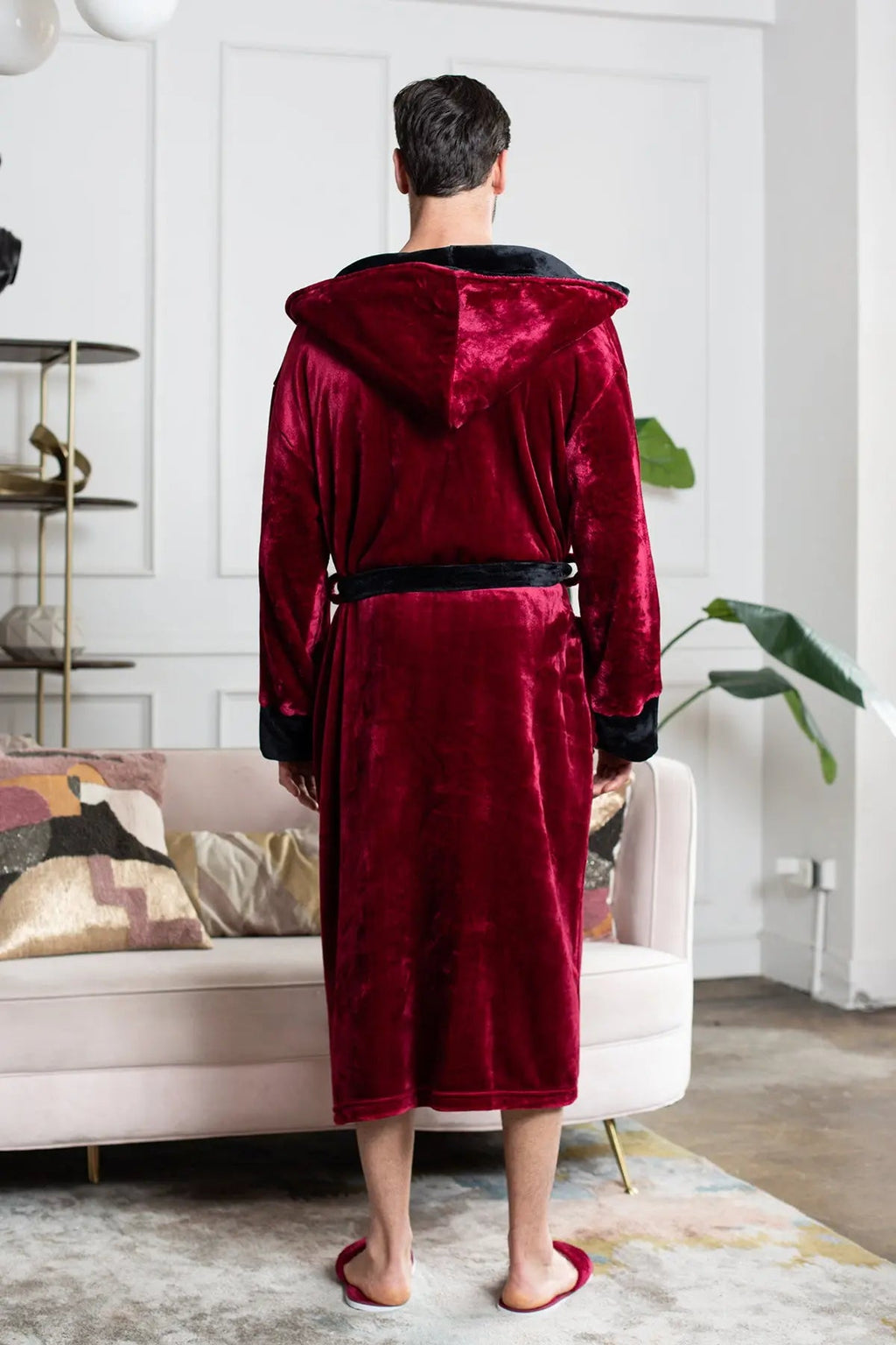 Men’s Robe with Hood – Ultra-Soft Plush Comfort for Everyday Use by Lotus Linen