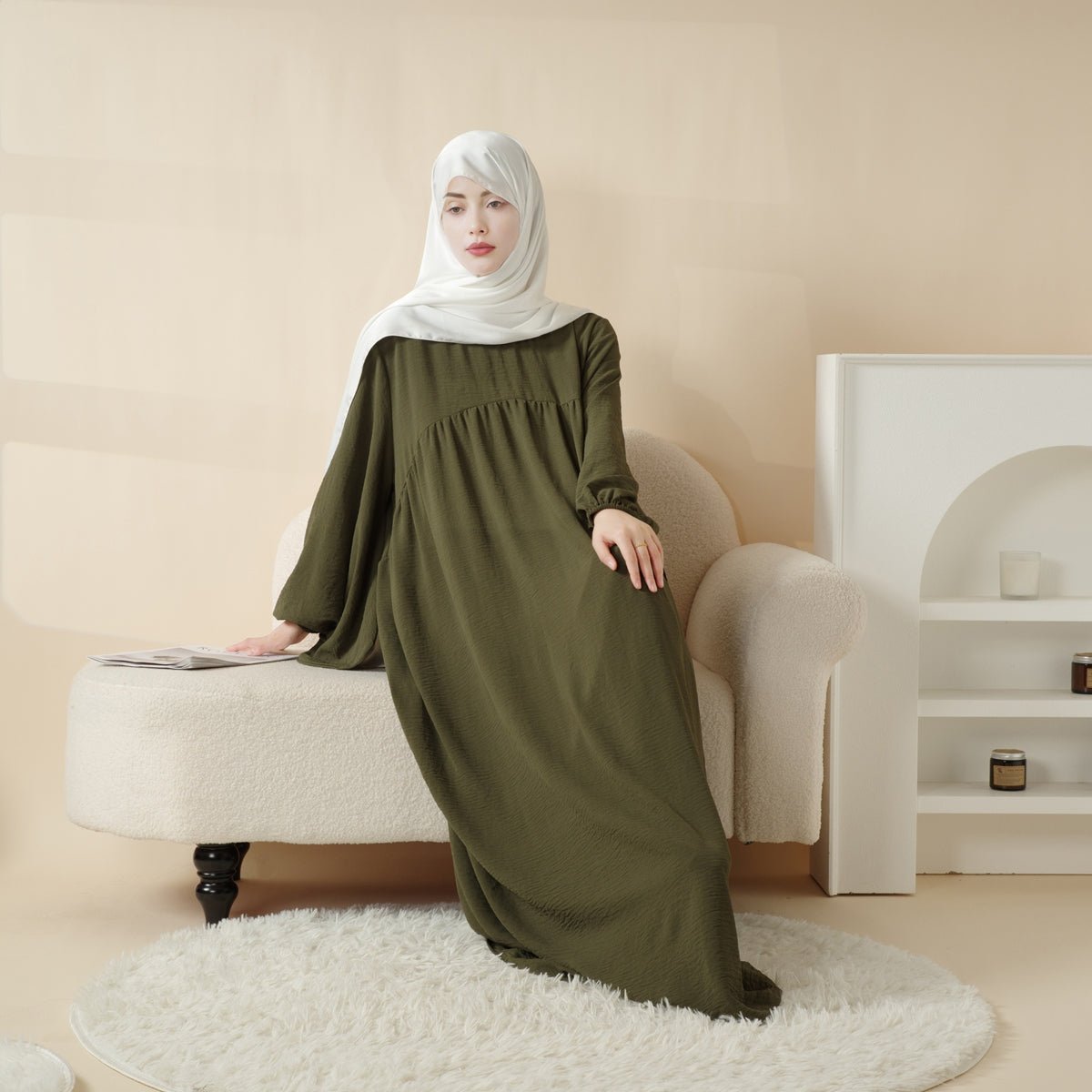 Reversible Abaya Made With Crepe Fabric (MA035) by Mariam's Collection