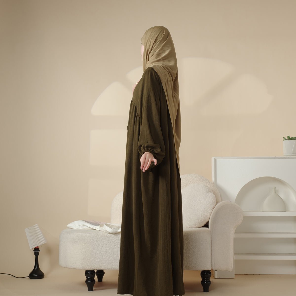 Reversible Abaya Made With Crepe Fabric (MA035) by Mariam's Collection