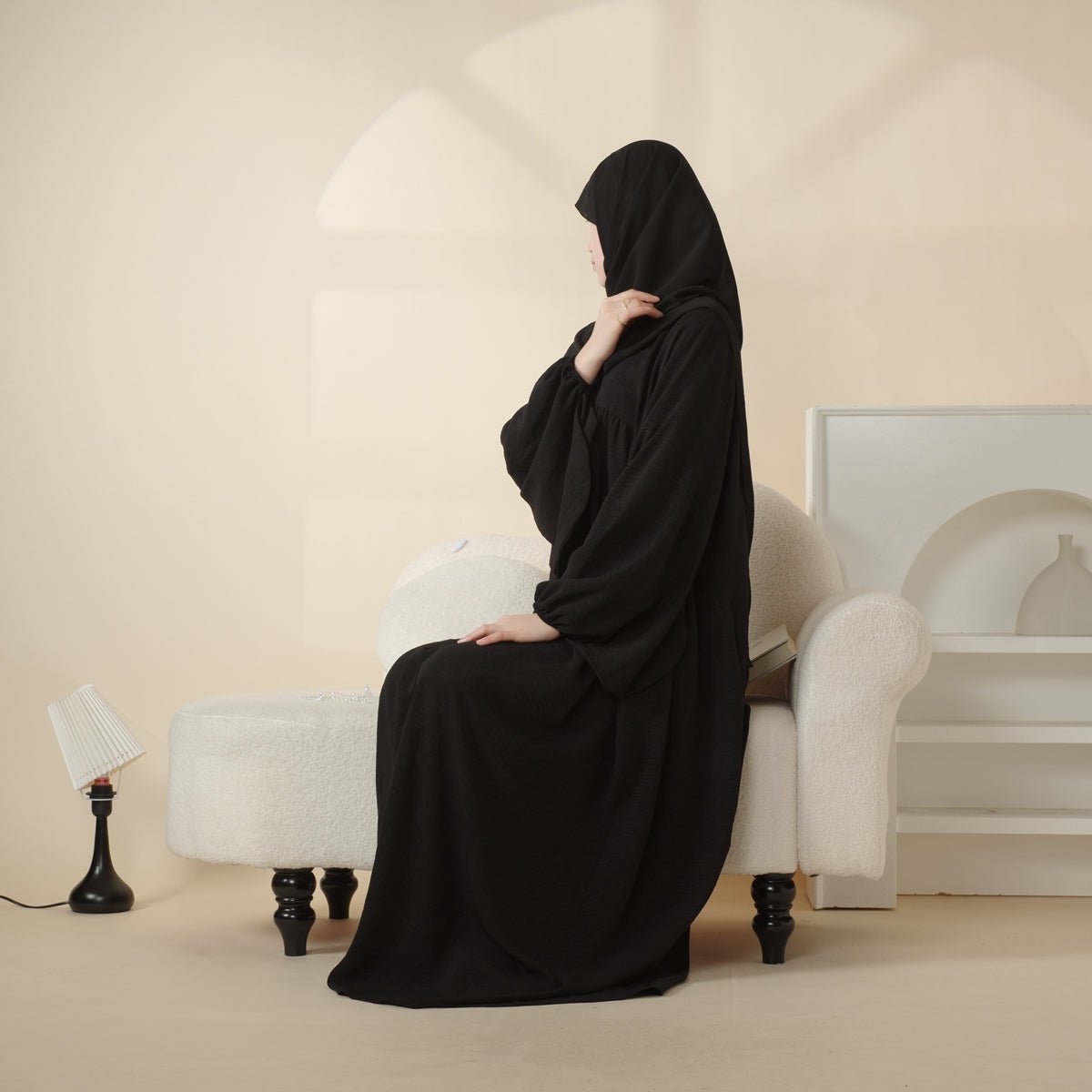 Reversible Abaya Made With Crepe Fabric (MA035) by Mariam's Collection