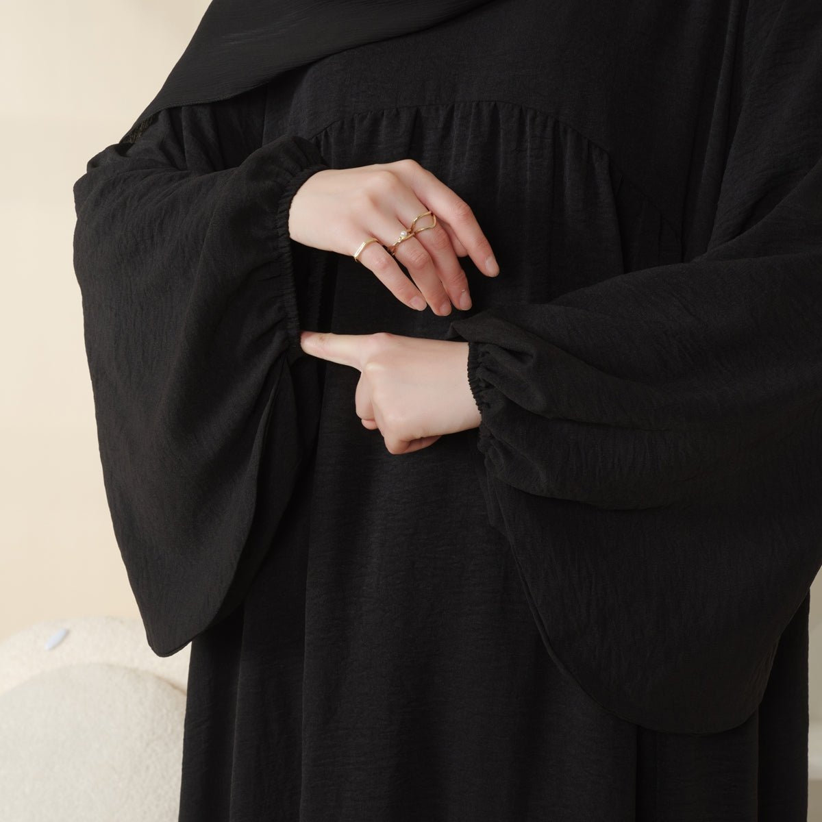 Reversible Abaya Made With Crepe Fabric (MA035) by Mariam's Collection
