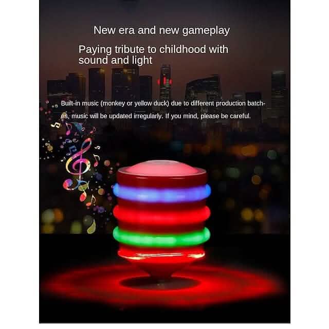 Rotating Gyro with Sound And LED Light Music Spinning by DailySale