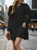 Round Neck Long Sleeve Mini Dress by V.I.P Digital Presence