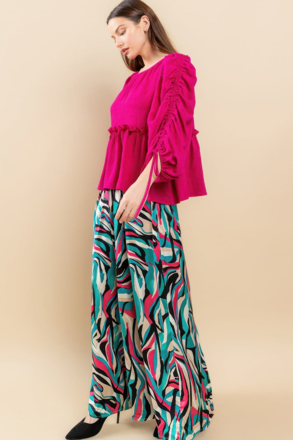 Round Neckline Babydoll Top by Tigbul's Variety Fashion Shop