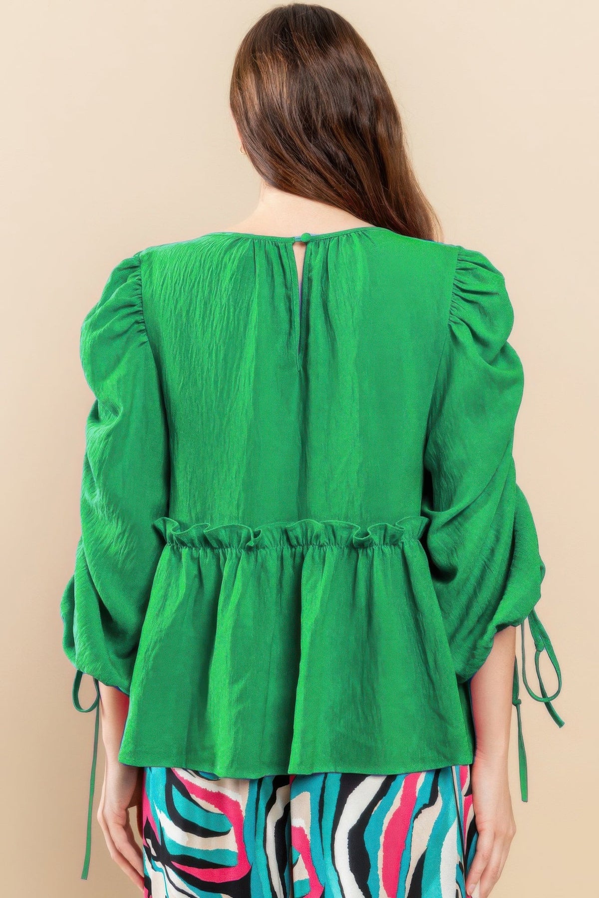 Round Neckline Babydoll Top by Tigbul's Variety Fashion Shop
