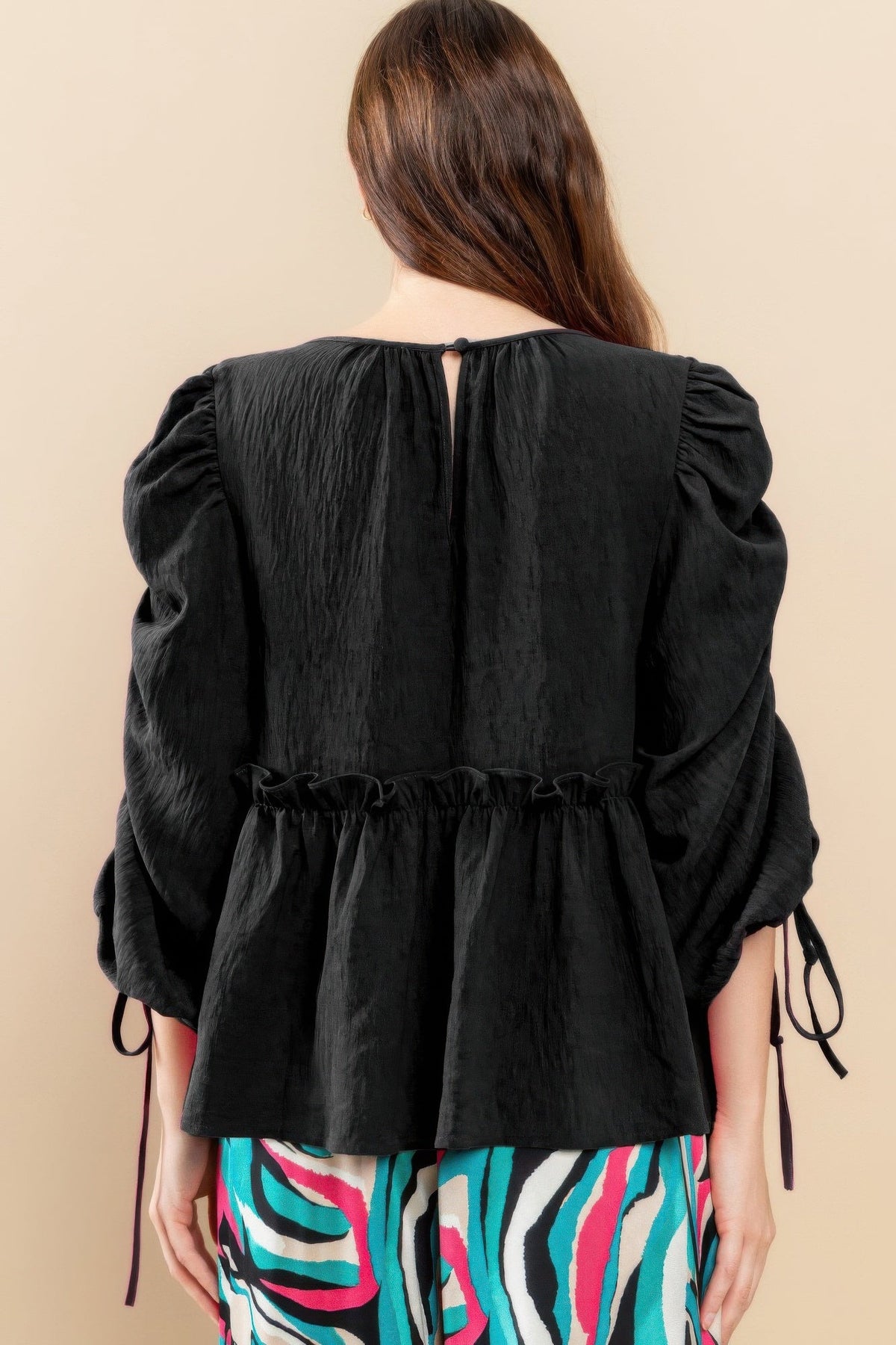 Round Neckline Babydoll Top by Tigbul's Variety Fashion Shop