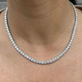 21 Carat Round Genuine Lab Grown Diamond Tennis Necklace 18" by DailySale