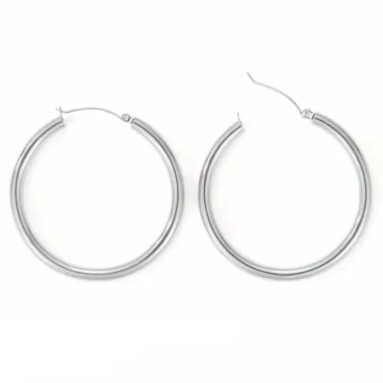 S925 50mm Solid Hoop Earrings for Women by DailySale