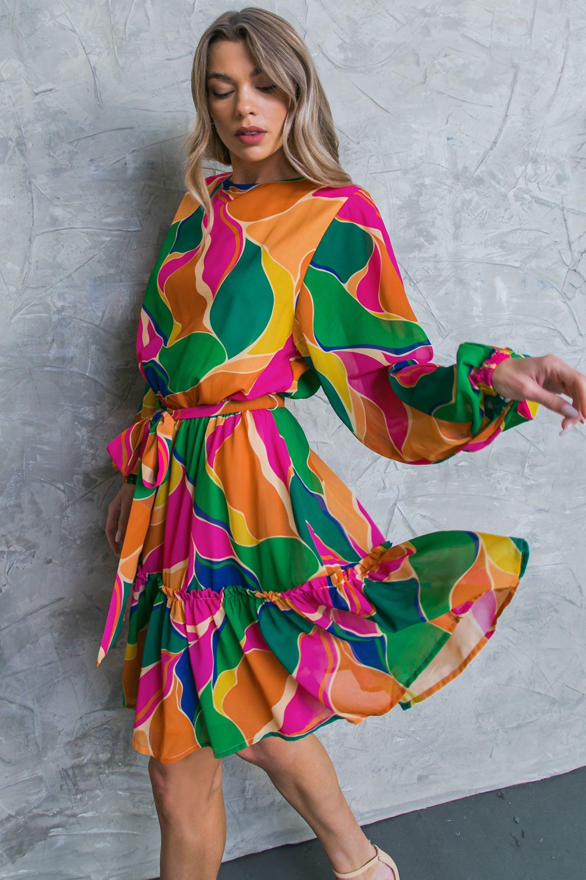 THANK ME LATER WOVEN MINI DRESS by Flying Tomato