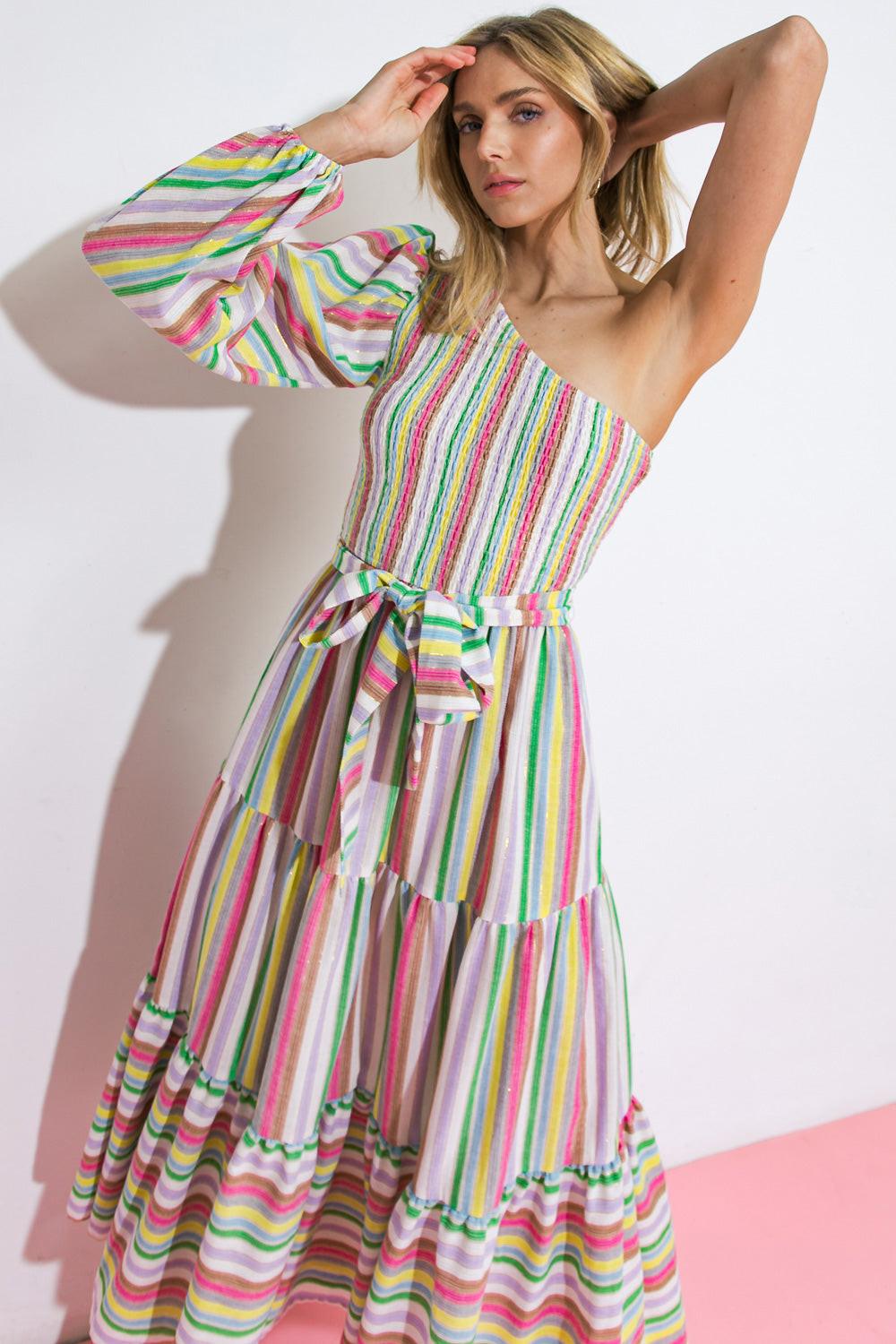 NO MATTER WHERE I GO WOVEN MIDI DRESS by Flying Tomato