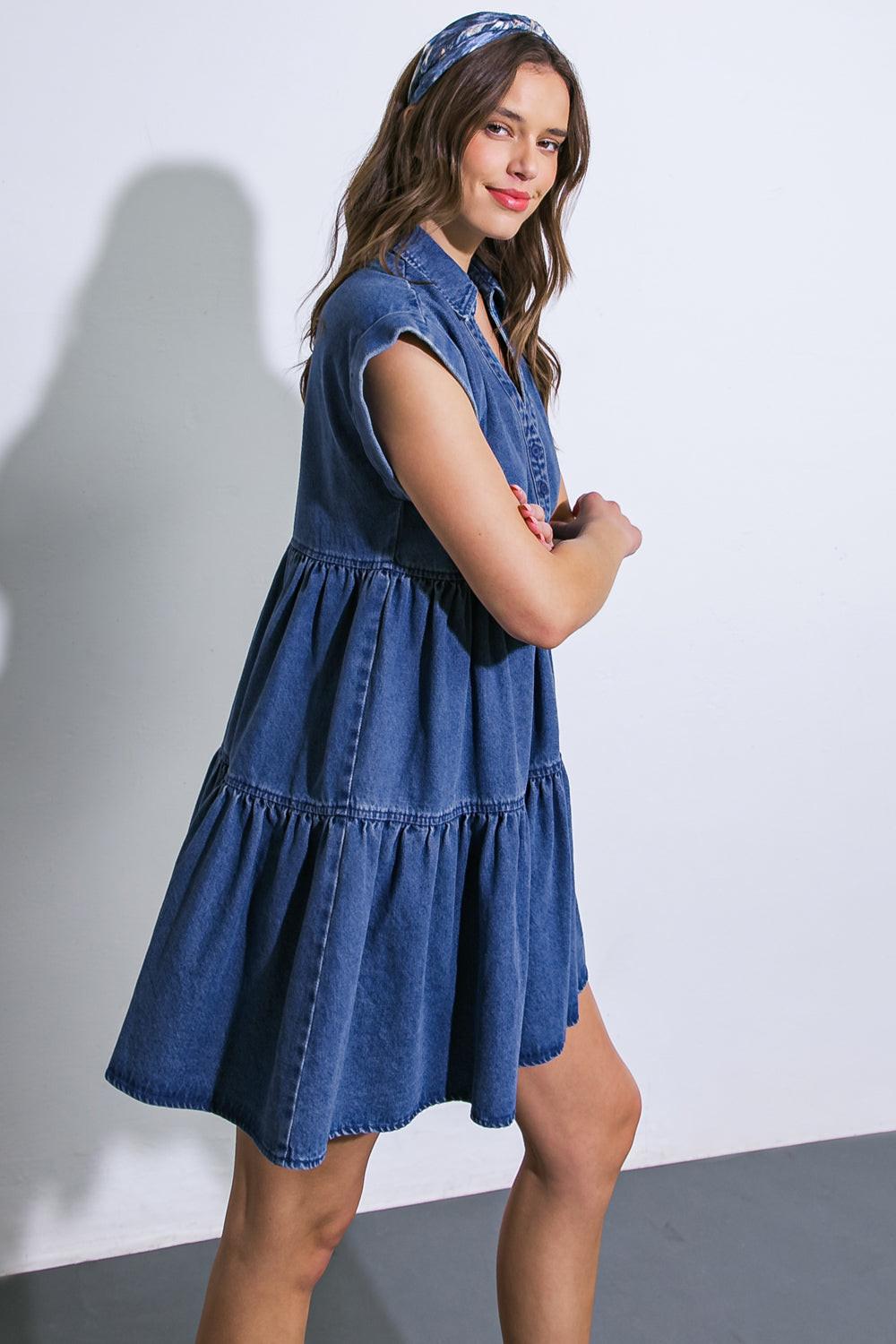 JUST THE BEGINNING TWILL MINI DRESS by Flying Tomato