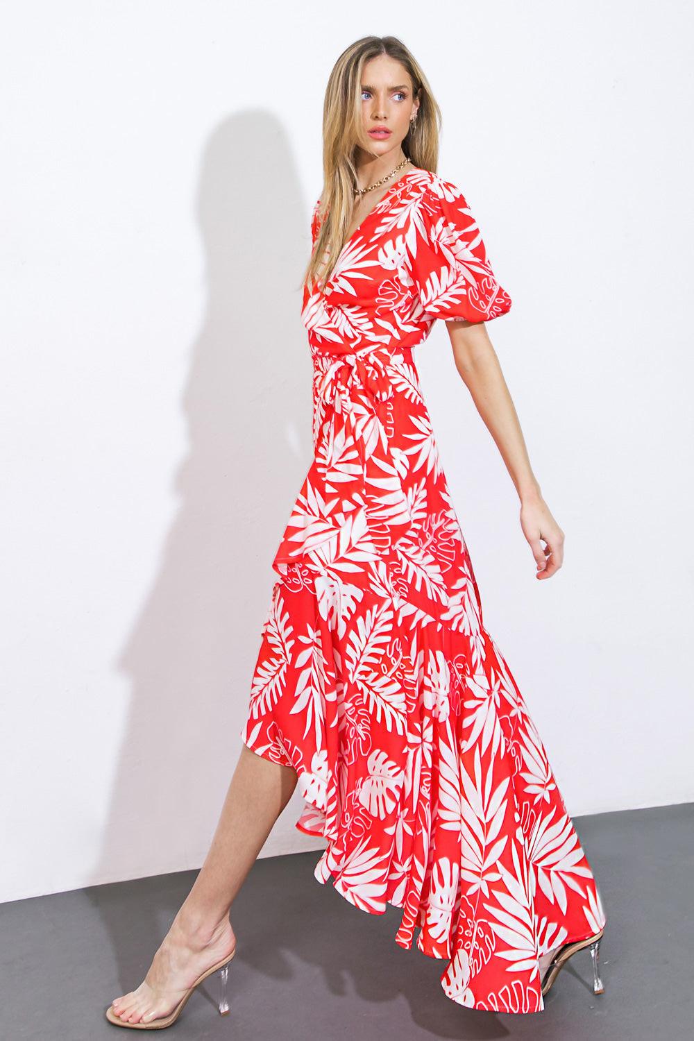 CRAZY IN LOVE WOVEN MIDI DRESS by Flying Tomato