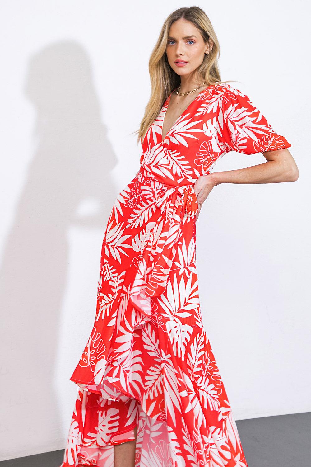 CRAZY IN LOVE WOVEN MIDI DRESS by Flying Tomato