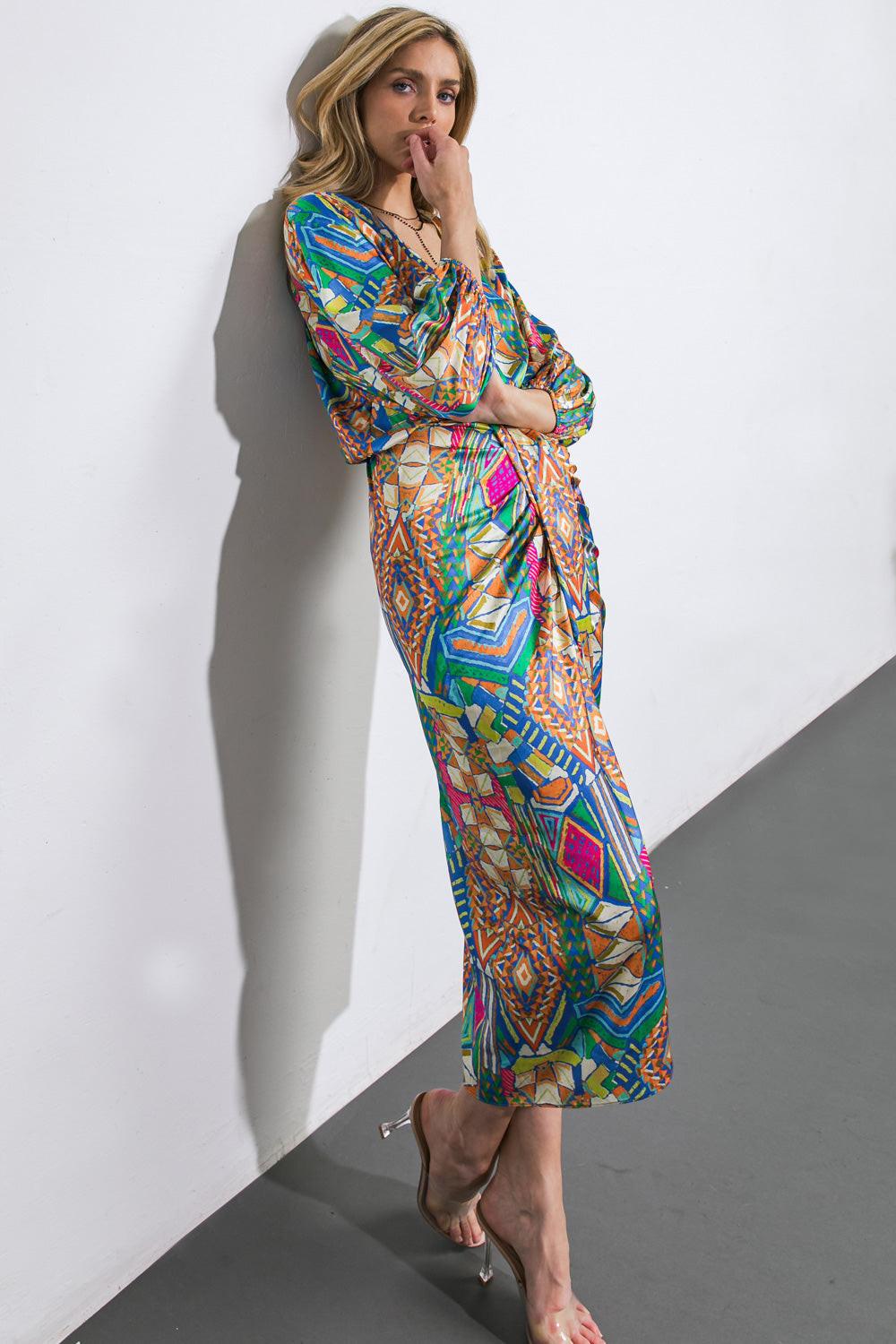 NOTHING'S CHANGED WOVEN MIDI DRESS by Flying Tomato