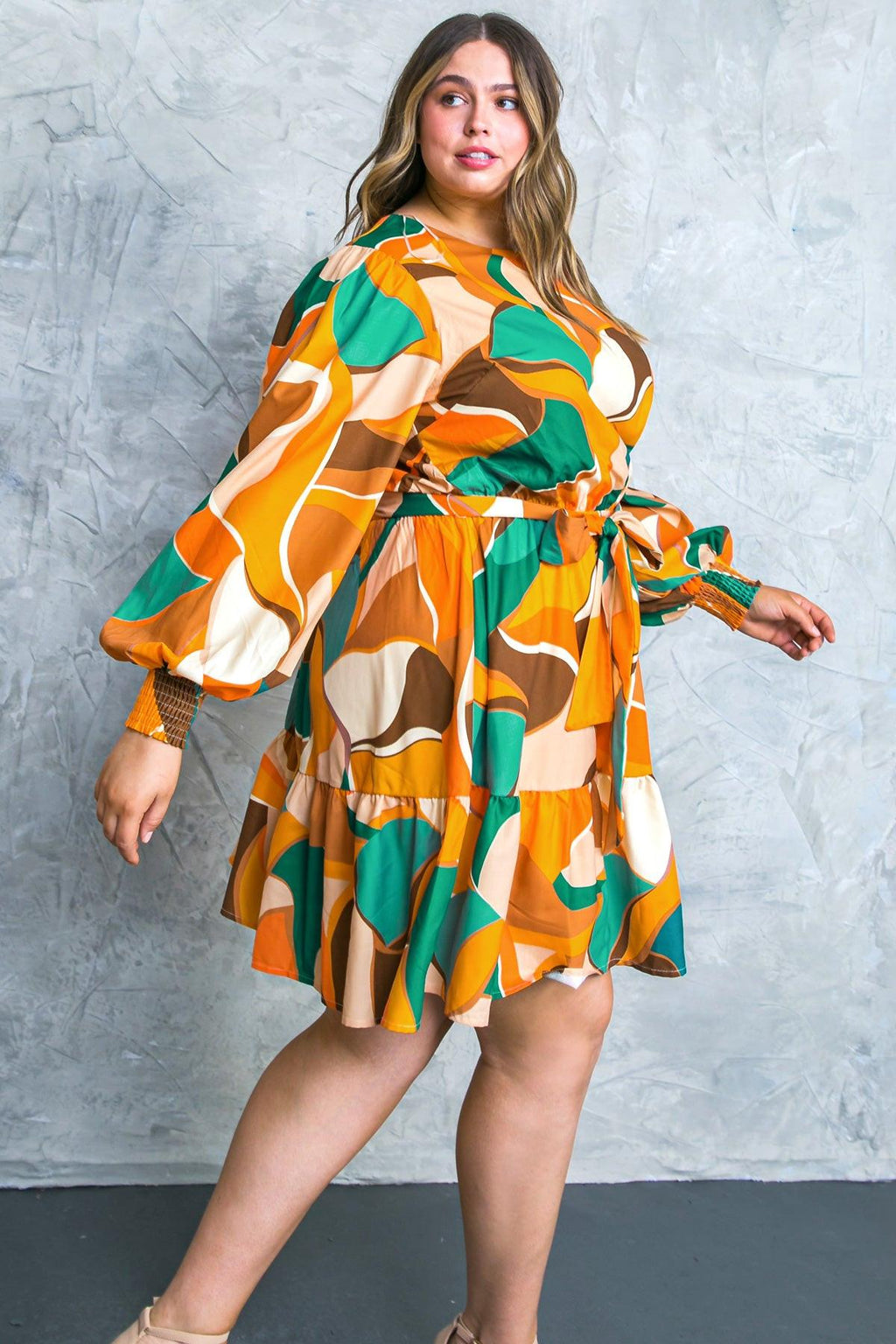 FEEL HAPPINESS WOVEN MINI DRESS by Flying Tomato