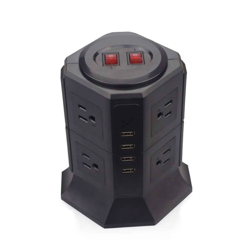 Safemore 8-Outlet Desktop Surge Protector with 4 USB Ports by DailySale