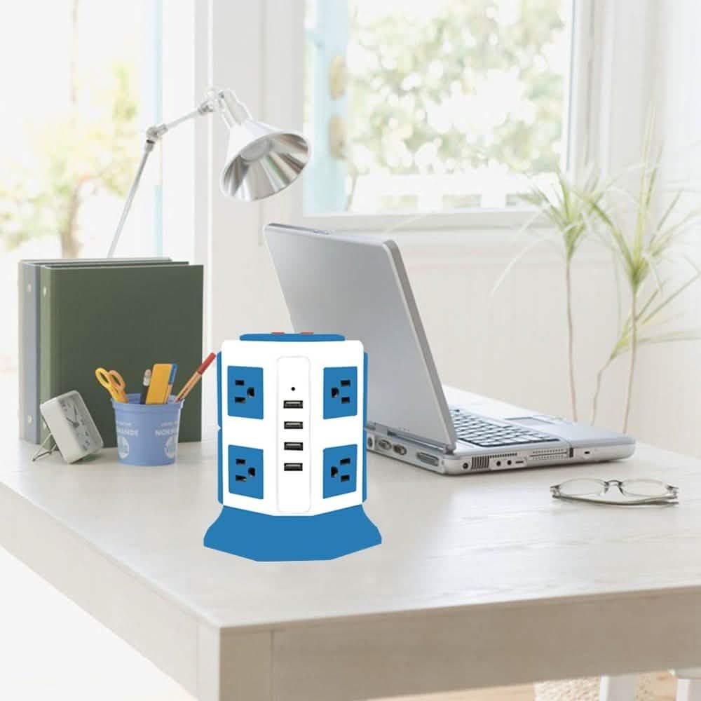 Safemore 8-Outlet Desktop Surge Protector with 4 USB Ports by DailySale