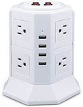 Safemore 8-Outlet Desktop Surge Protector with 4 USB Ports by DailySale