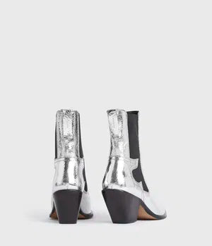 ALLSAINTS Sara Ankle Boot Silver by Southern Satin