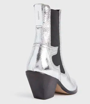 ALLSAINTS Sara Ankle Boot Silver by Southern Satin