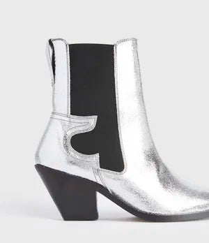 ALLSAINTS Sara Ankle Boot Silver by Southern Satin