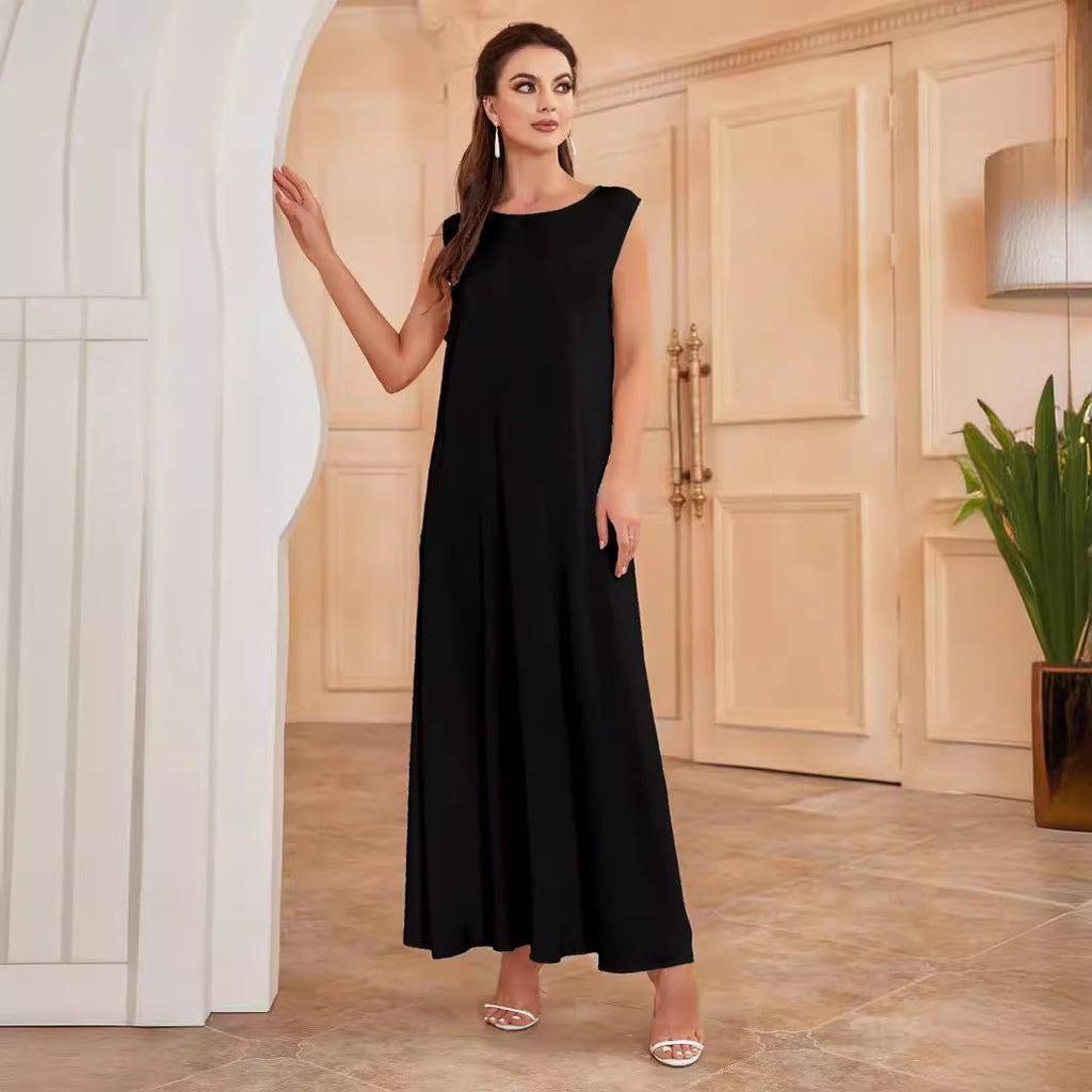 Satin Sleeveless Inner Dress (MA037) by Mariam's Collection