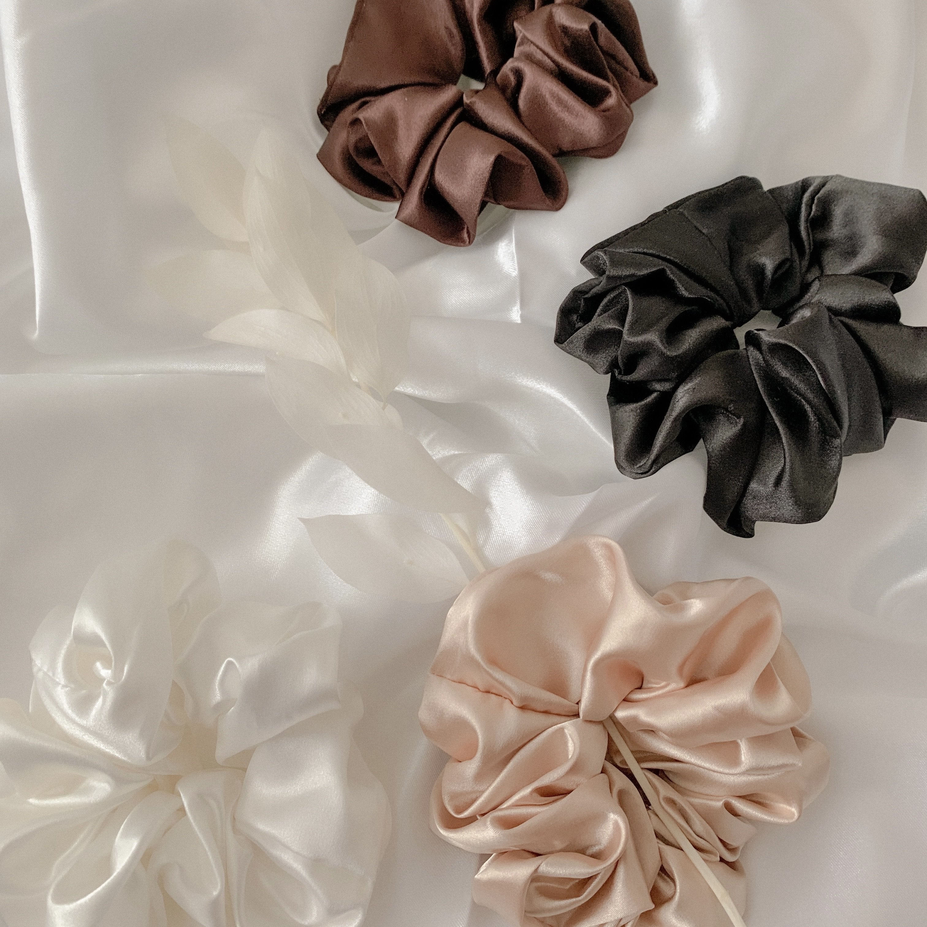 Satin Sweetheart Scrunchies for Effortless Hair Styling and Chic Looks by DC-Namaste Jewelry