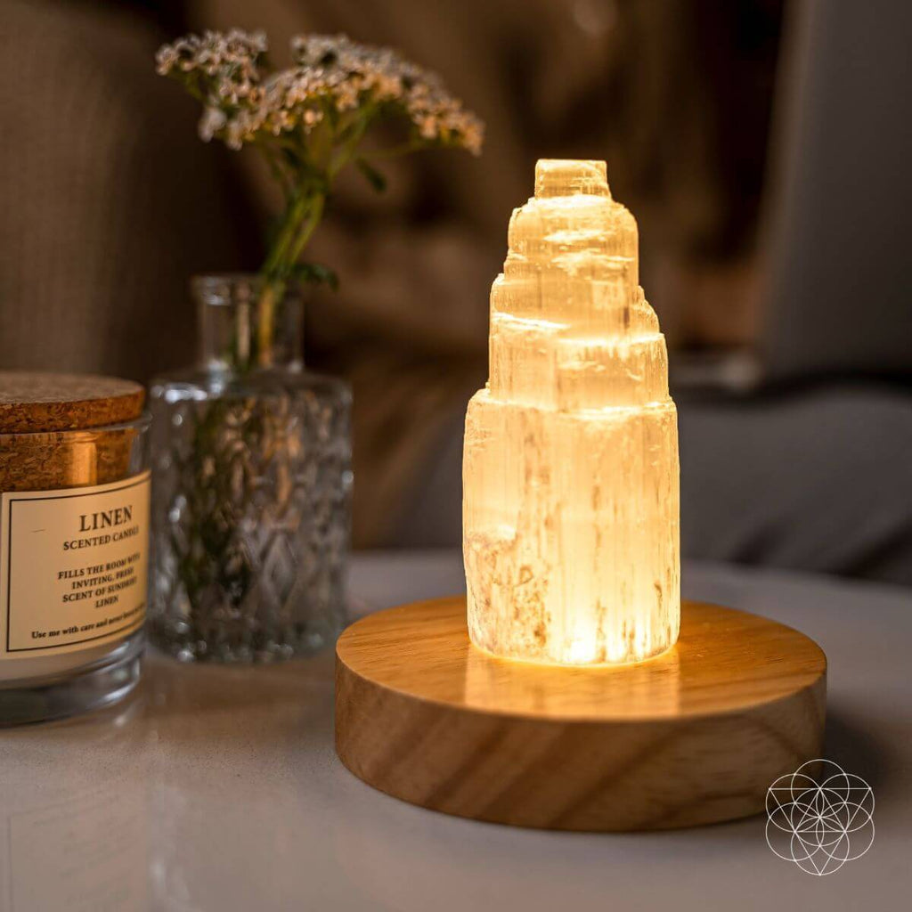 Selenite Cleansing Lamp by Conscious Items