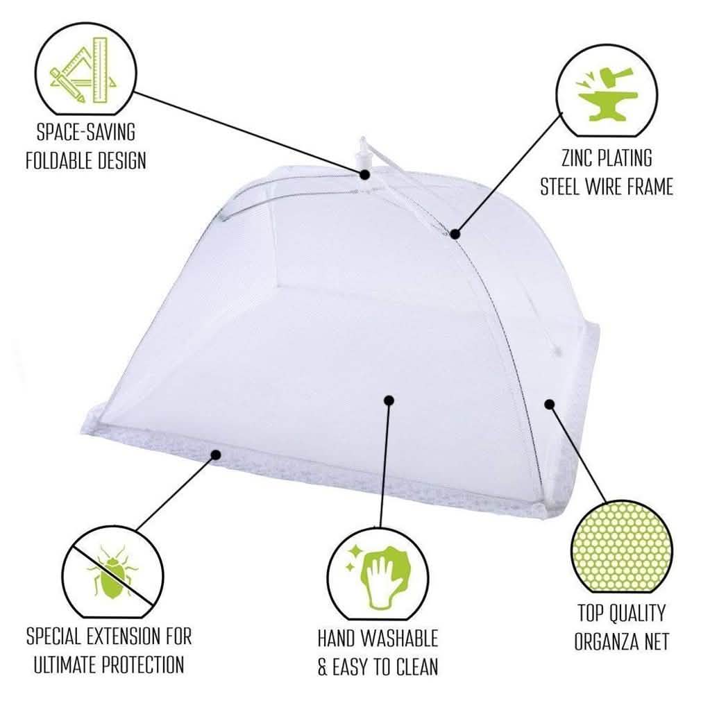 Set of 2: Large Pop-Up Mesh Screen Food Cover Tents by DailySale