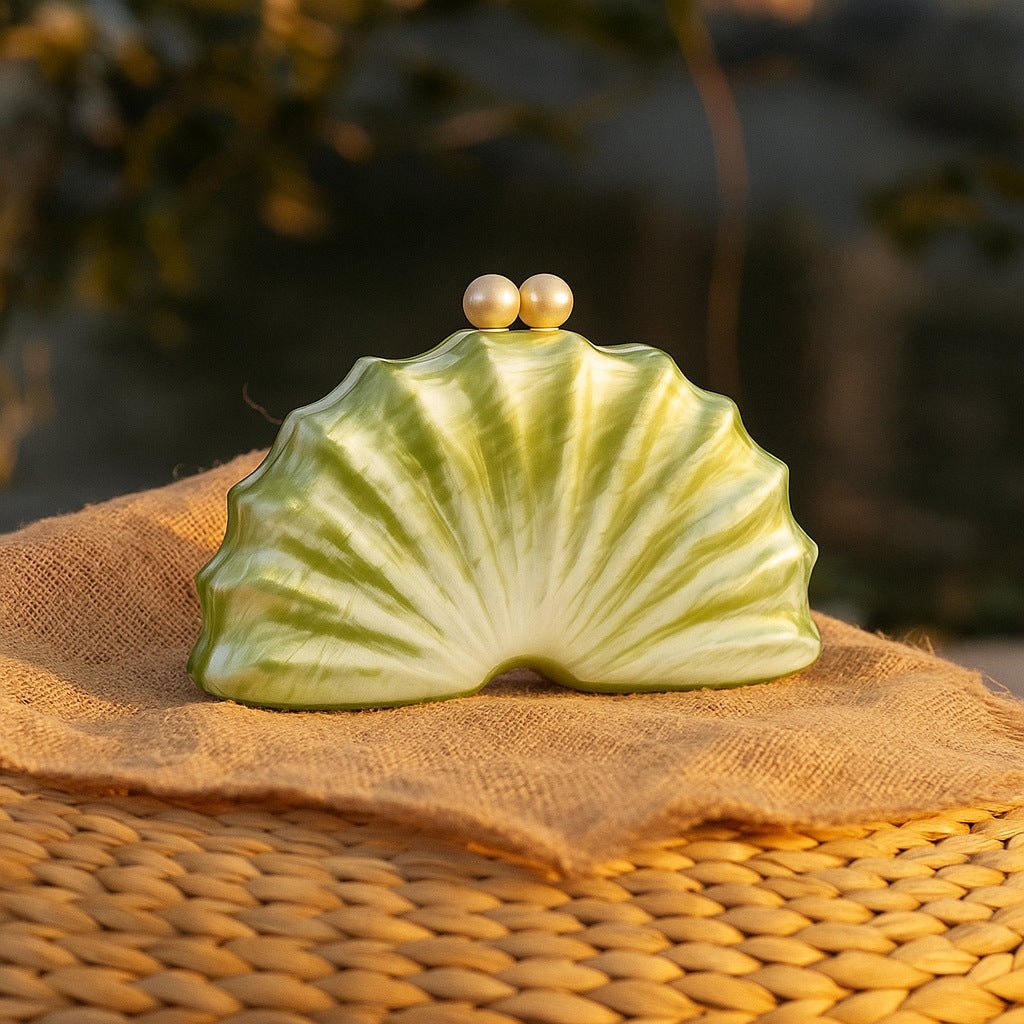 Shell Acrylic Clutch Evening Bag (MAC300) by Mariam's Collection