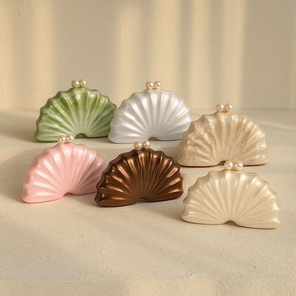 Shell Acrylic Clutch Evening Bag (MAC300) by Mariam's Collection