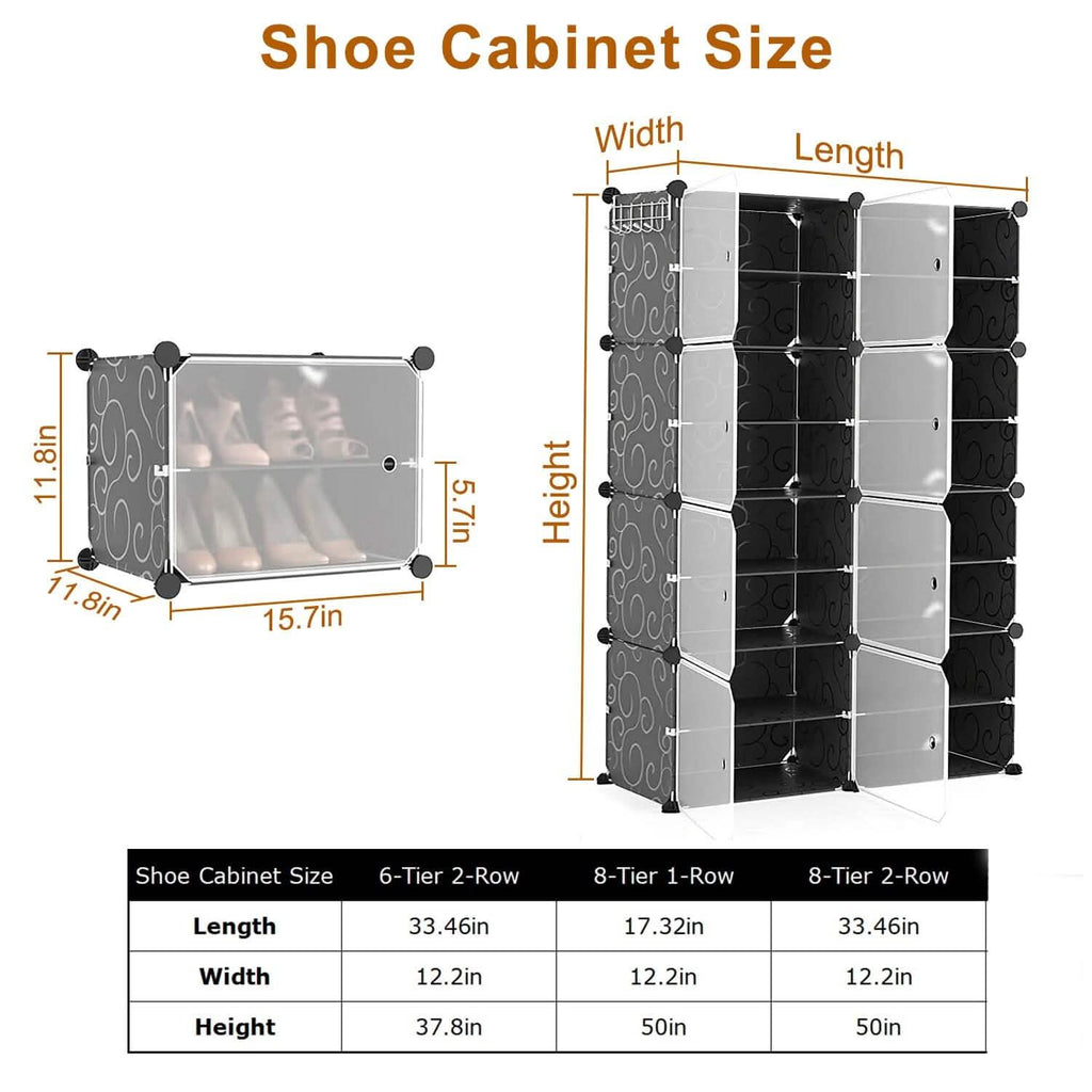 Shoe Rack Organizer with Transparent Doors by DailySale