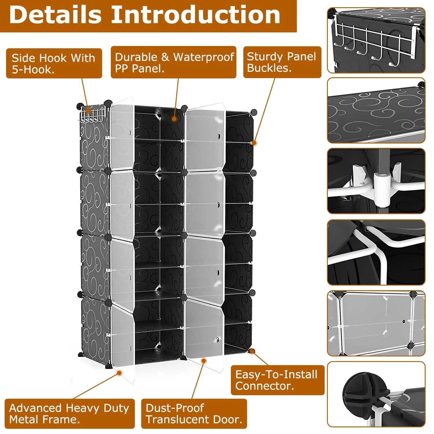 Shoe Rack Organizer with Transparent Doors by DailySale