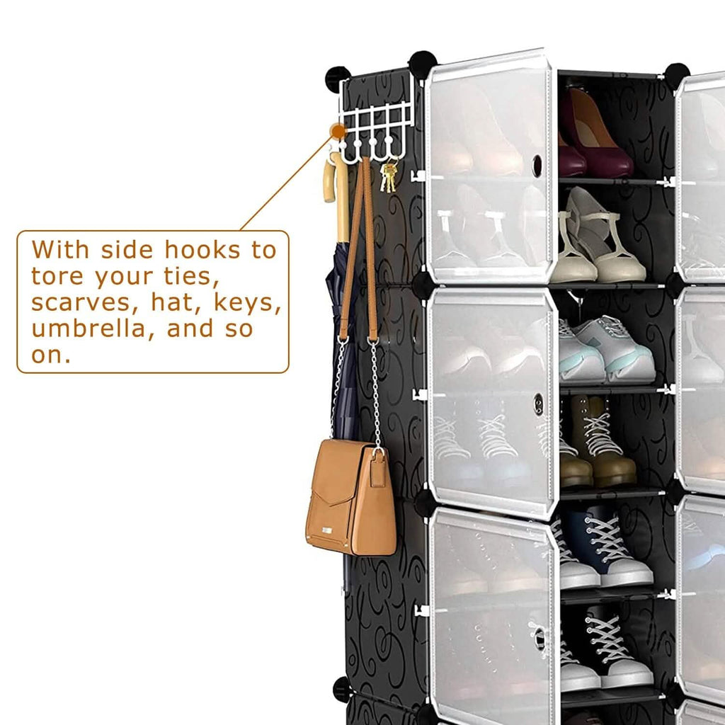 Shoe Rack Organizer with Transparent Doors by DailySale
