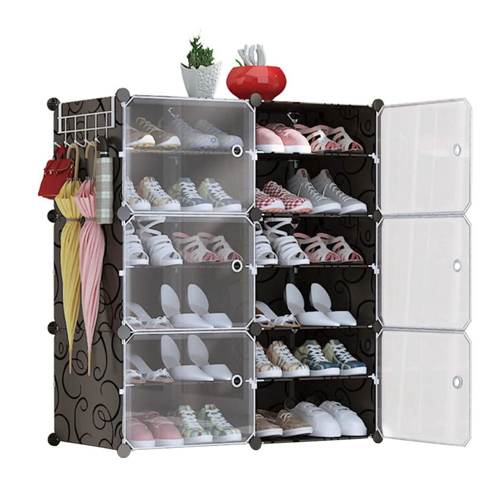 Shoe Rack Organizer with Transparent Doors by DailySale