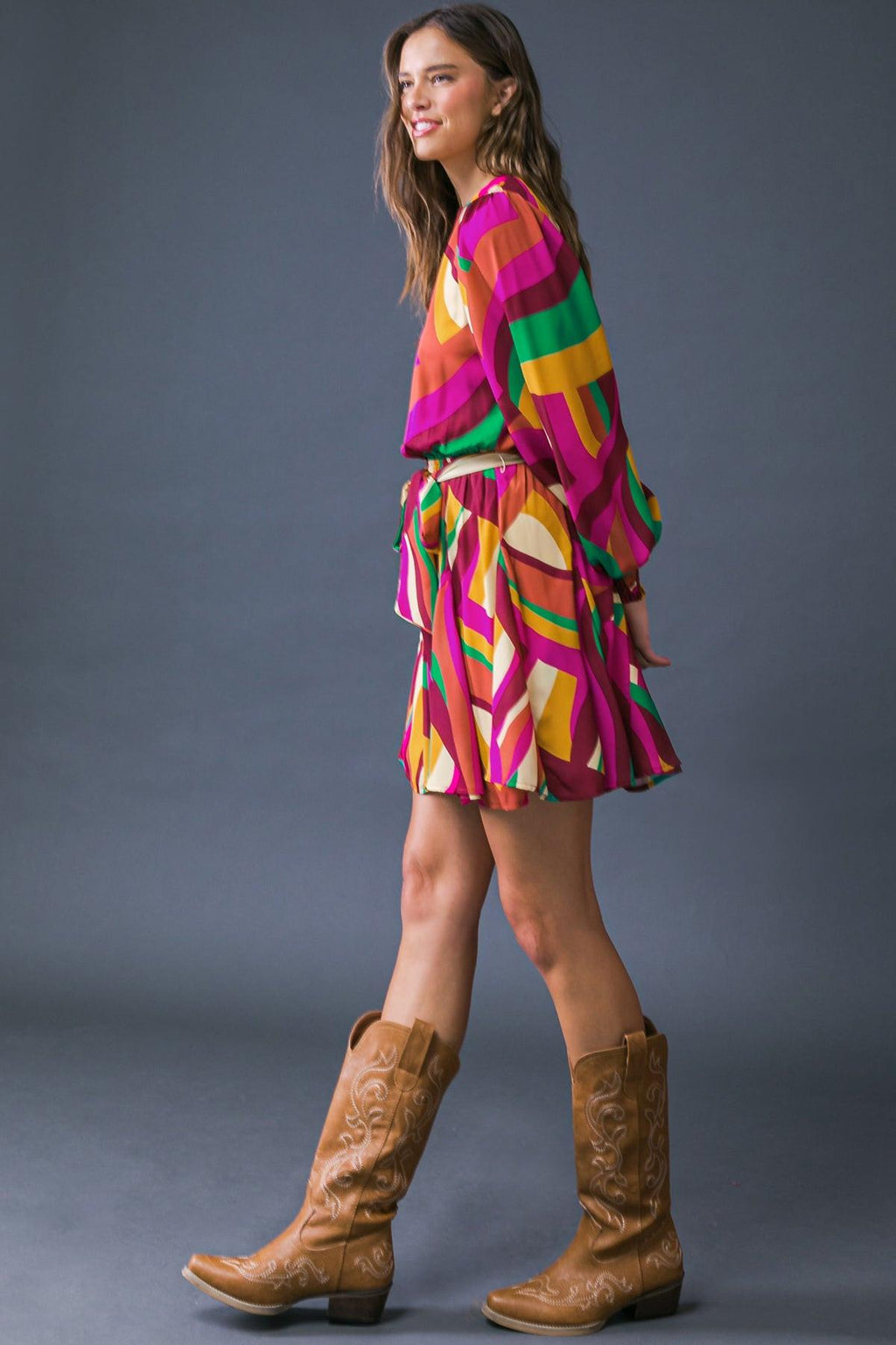 KEEP ON MOVING WOVEN MINI DRESS by Flying Tomato