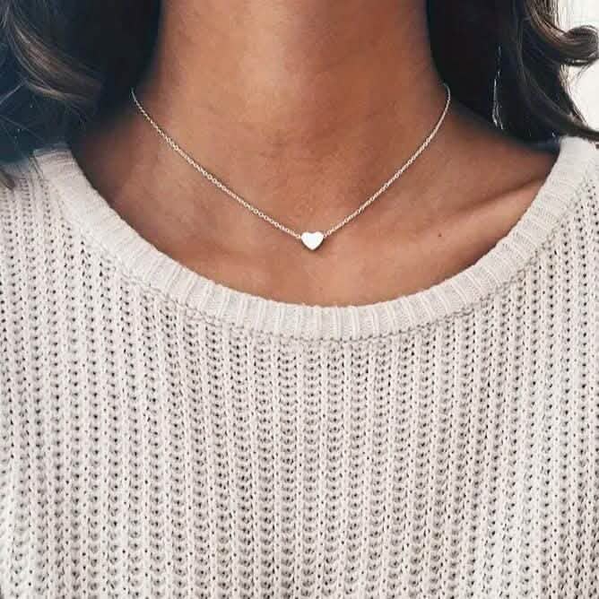 Simple Exquisite Heart-Shaped Pendant Alloy Necklace by DailySale